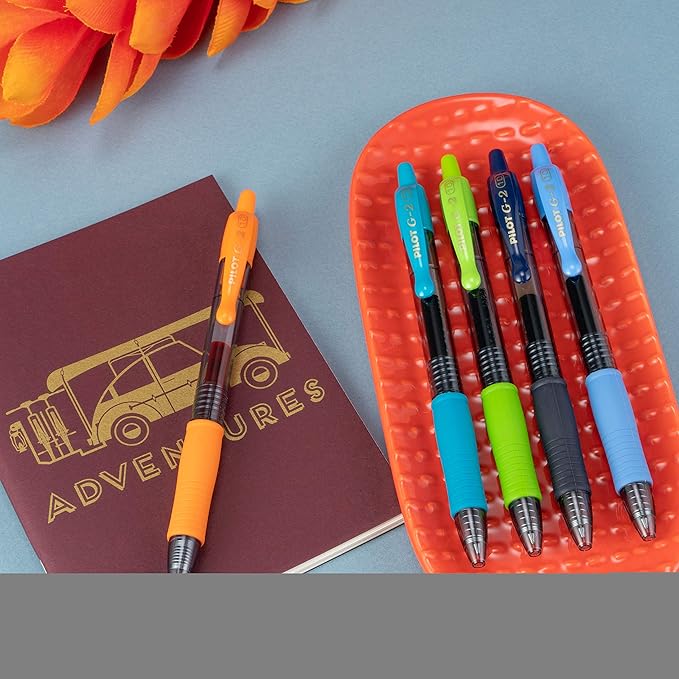 Pilot G2 Premium Retractable Gel-Ink Rolling Ball Pens, Bold Point (1.0mm), 1.0 Gel Pens, Assorted, 14-Pack - Ideal for School, Journaling, & Office Writing