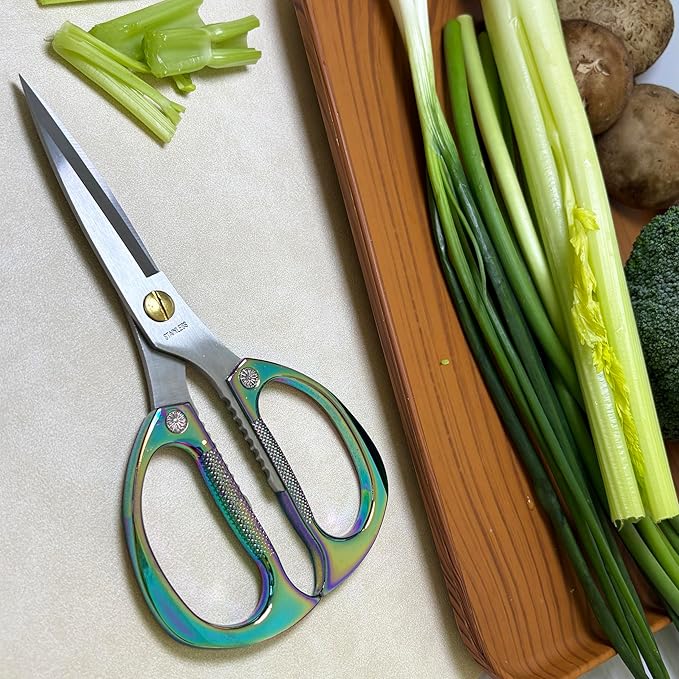 Kitchen Scissors All Purpose Heavy Duty Kitchen Shears for Food, Meat, Poultry, vegetable, Herbs| 7.5inches Utility Scissors for Cooking, Office, Fabric