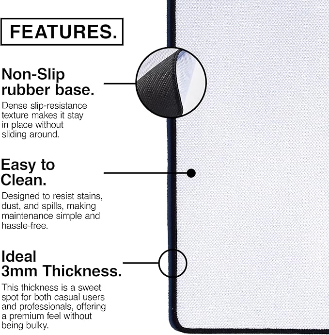 MPCO. Western Large Gaming Desk Pad - 36" x 17" Duraglyde Fabric Landers-Peak Desk Mats - Non-Slip, Washable, Smooth Glide for Precision Gaming & Work