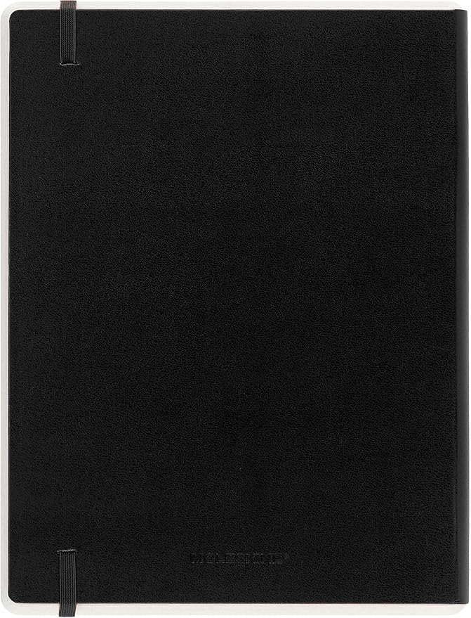 Moleskine Paper Tablet Hard Cover Smart Notebook, Plain/Blank, XL (7.5" x 9.75") Black, Compatible w/ Moleskine Pen+ Ellipse (Sold Separately) & App, Digitize & Organize, 176 Pages