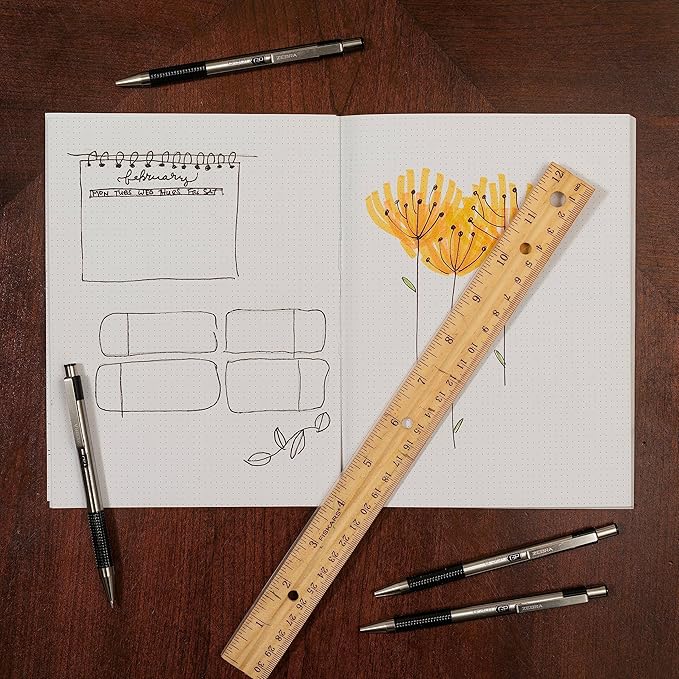 Zebra Pen G-301 Retractable Gel Pen, 0.7mm Medium Point, Stainless Steel Barrel, Ideal for Office Supplies, School Supplies & Teacher Supplies, Black Ink, 4-Pack (41314)