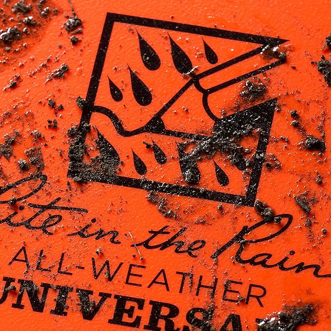 Rite In The Rain OR46 Weatherproof Top Spiral Notebook, 4" x 6" Orange Cover, Universal Pattern