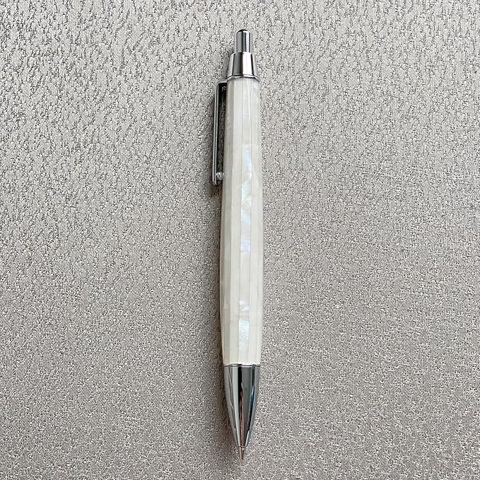 LACHIEVA LUX Mother of Pearl Mechanical Pencil 0.7mm, Elegant Metal Pencil for Drawing and Sketching, Includes 12 Lead Refills