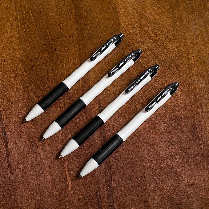 Zebra Pen Sarasa Dry X20+ Retractable Gel Pen, Plastic Barrel with Protective Coating, Medium Point, 0.7mm, Black Ink, 12-Pack (41610)