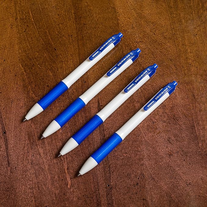 Zebra Pen Sarasa Dry X20+ Retractable Gel Pen, Plastic Barrel with Protective Coating, Medium Point, 0.7mm, Blue Ink, 12-Pack (41620)