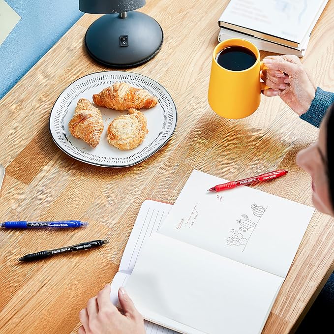 Paper Mate Gel Pen Profile Retractable Pen 0.7mm Black 12 Count